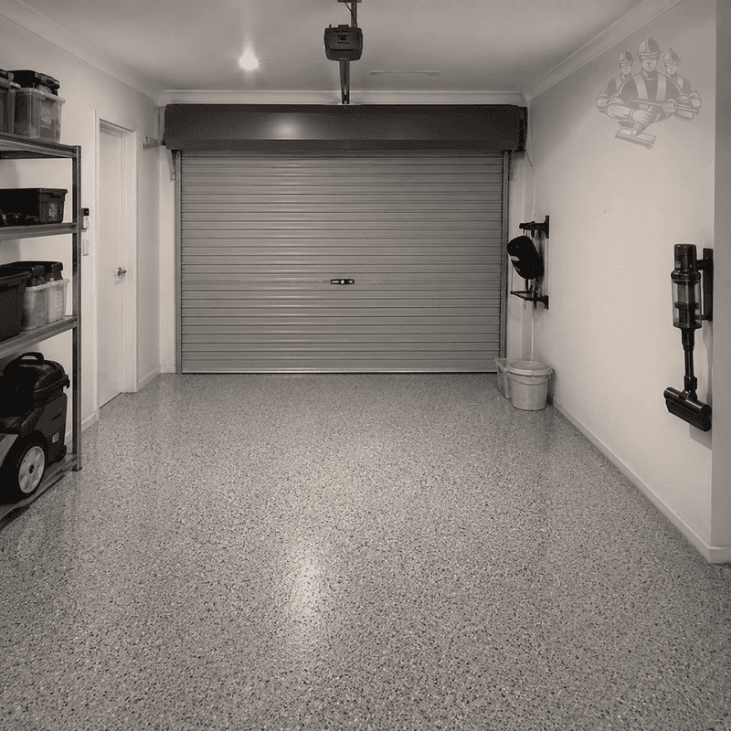 Recent garage epoxy flooring work completed in Booran Road – project 1