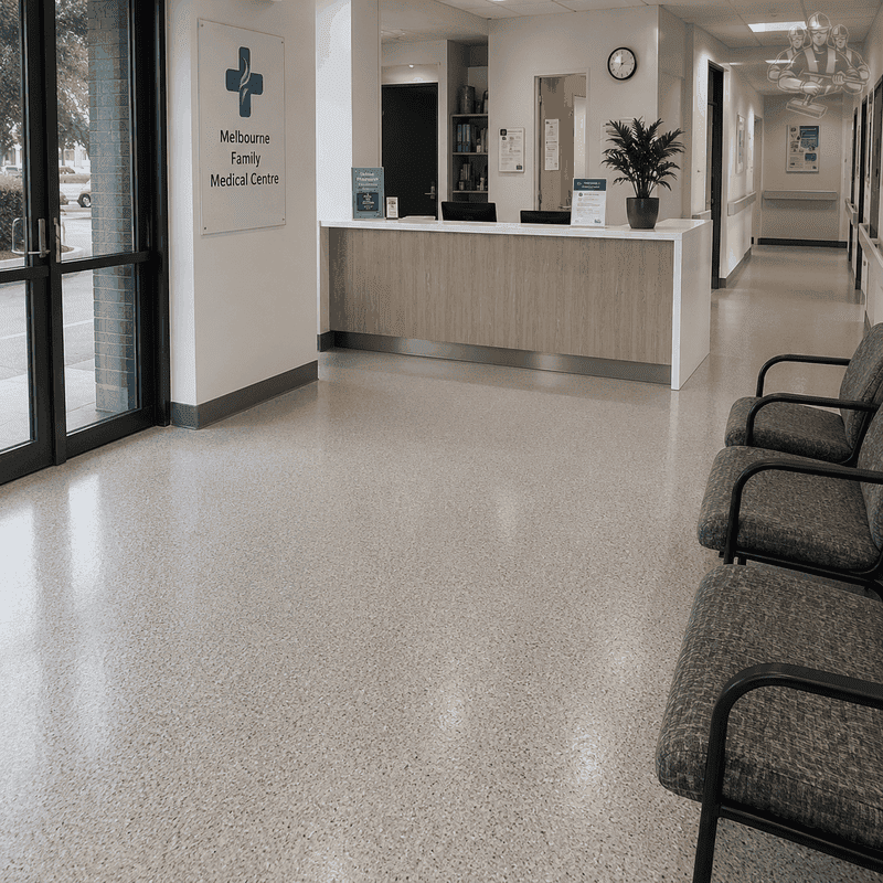 Recent school healthcare and food epoxy flooring work completed in Little River – project 3