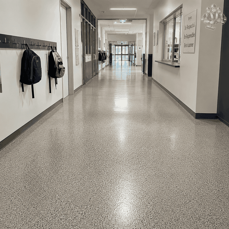 Recent school healthcare and food epoxy flooring work completed in Melbourne – project 1