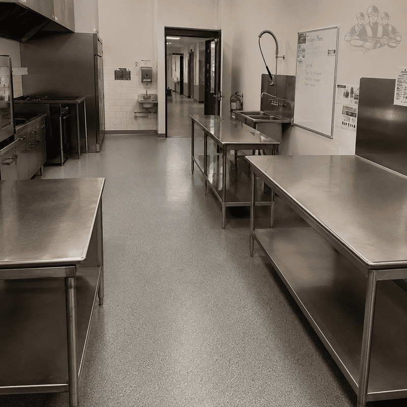 Recent school healthcare and food epoxy flooring work completed in Melton – project 8