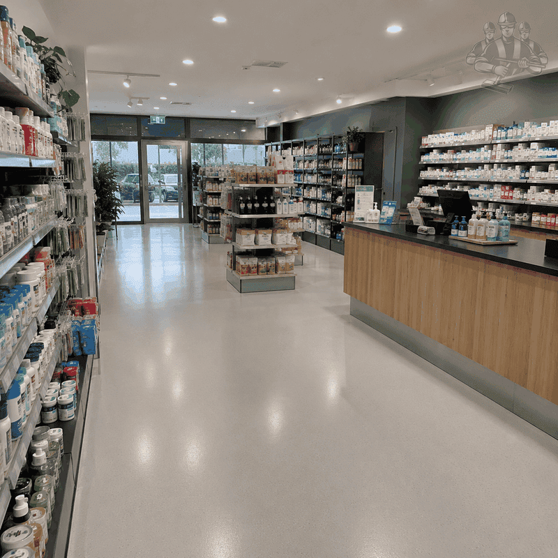 Recent showroom and retail epoxy flooring work completed in Aberfeldie – project 4