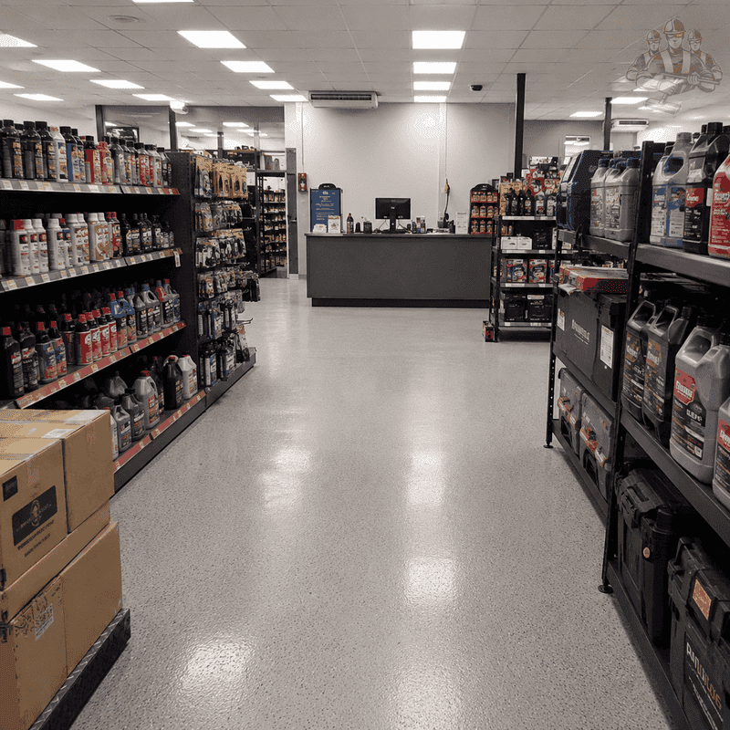 Recent showroom and retail epoxy flooring work completed in Campbellfield – project 6
