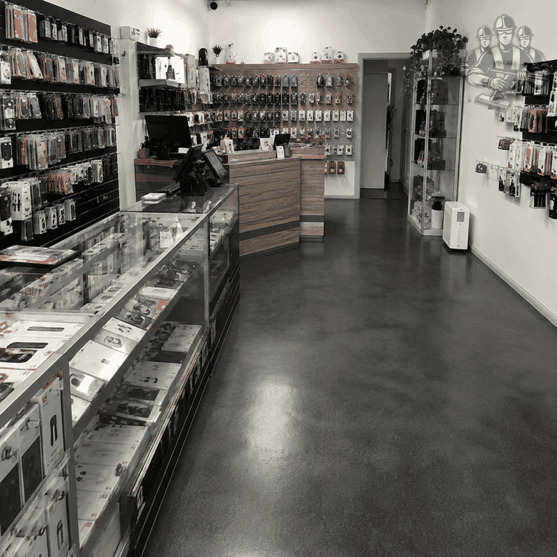 Recent showroom and retail epoxy flooring work completed in Clyde North – project 8