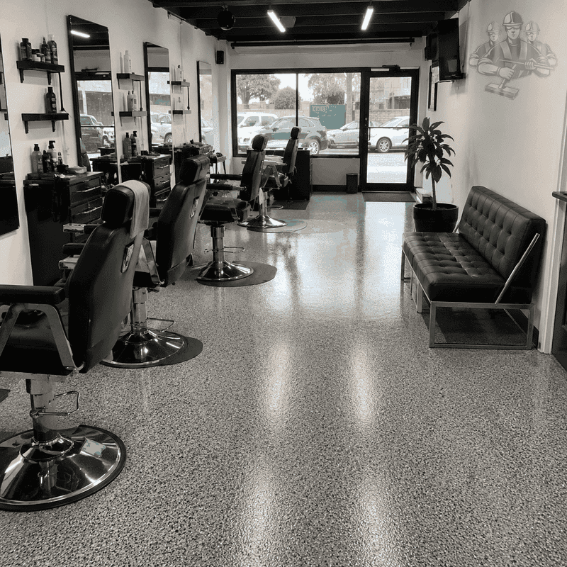 Recent showroom and retail epoxy flooring work completed in Cremorne – project 3