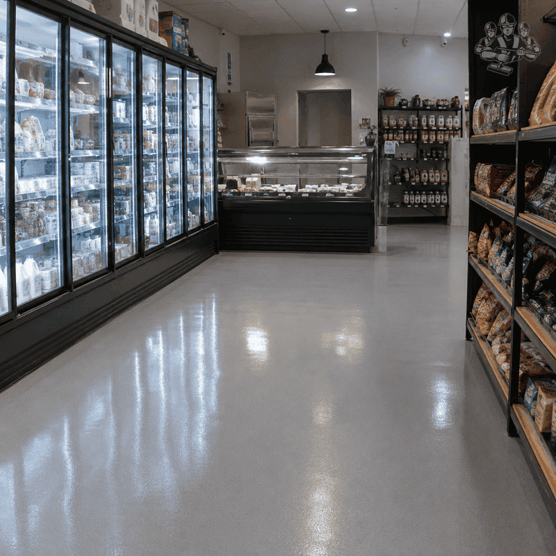 Recent showroom and retail epoxy flooring work completed in Oakleigh – project 10